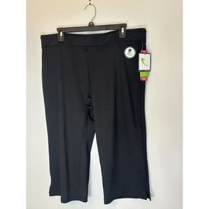 NWT Tek Gear Stella Black Cropped Semi Fitted Pant Women's Size XL
